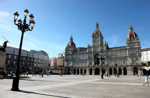 Ferienwohnung Apartamento En Pleno Centro A Coruña Exterior foto